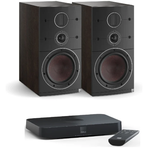 Dali Callisto 2 C + Sound Hub Compact (bundel) | Tobacco Oak